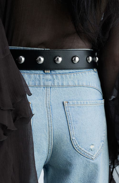 Shop Mango Studded Belt In Black