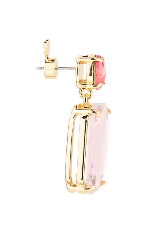 Shop Carolina Herrera Riviera Crystal Drop Earrings In Pink Multi