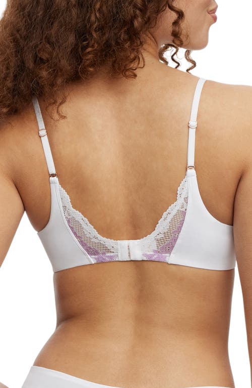 Shop Skarlett Blue Impress Underwire Balconette Bra In White/plum