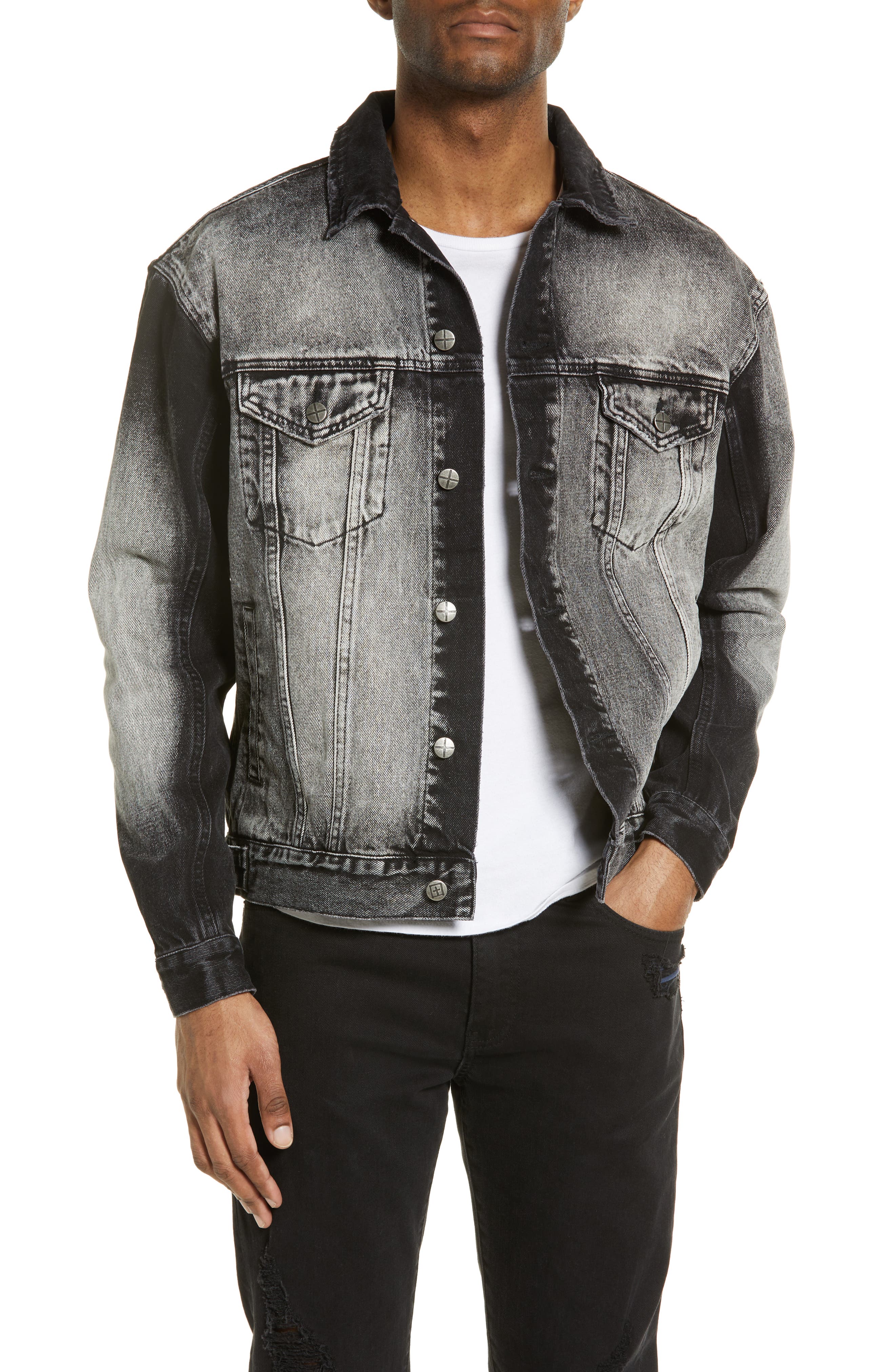 buy mens black denim jacket