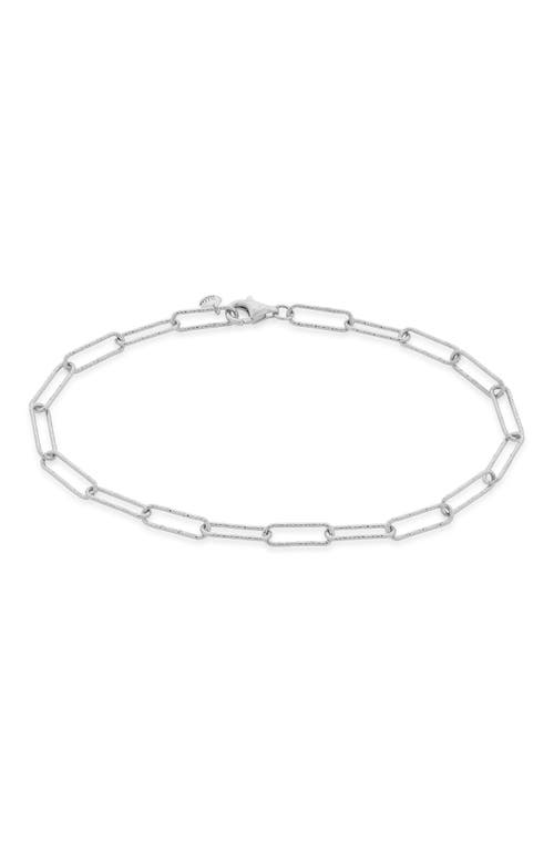 Monica Vinader Alta Textured Chain Link Bracelet in Silver at Nordstrom