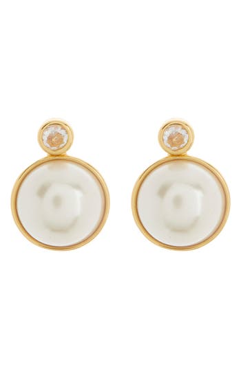 Shop Kate Spade New York Have A Ball Stud Earrings In White/gold Multi