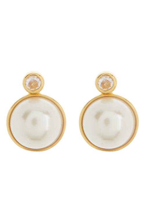 Shop Kate Spade New York Have A Ball Stud Earrings In White/gold Multi