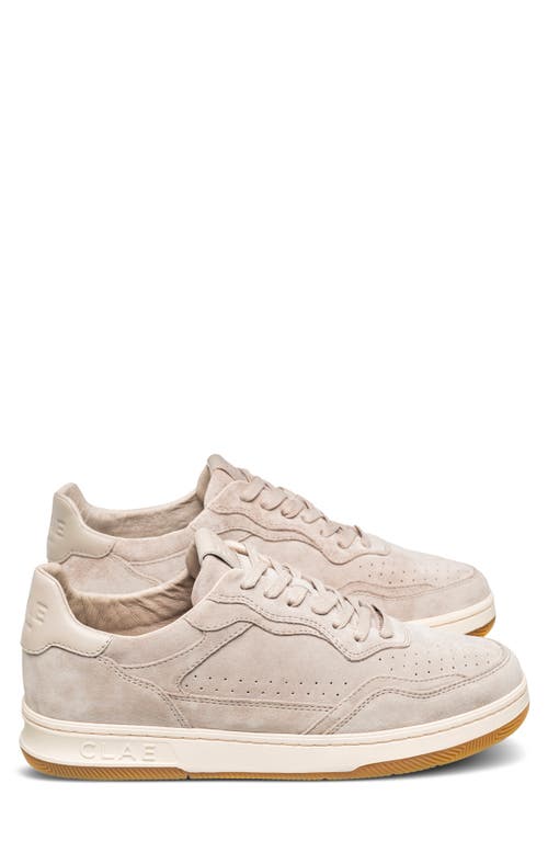 Shop Clae Haywood Leather Sneaker In Feather Grey Suede