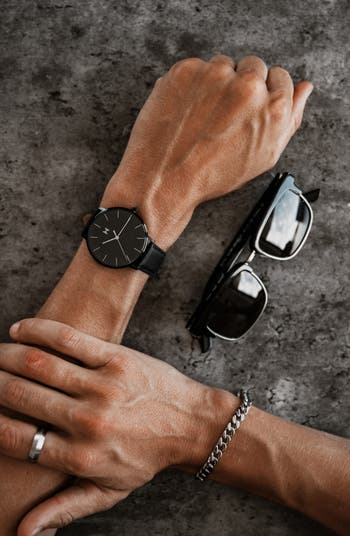 Mvmt Men's Legacy Black Leather Strap Watch, 42mm Black/Black