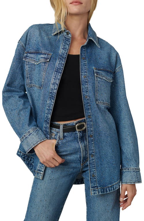 JOE'S JOE'S THE KATRINA STUDDED DENIM SHIRT JACKET 