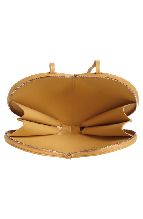 Shop Alaïa Le Coeur Leather Crossbody Bag In Citrine