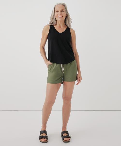 Shop Pact Organic Featherweight Slub Reversible Tank In Black