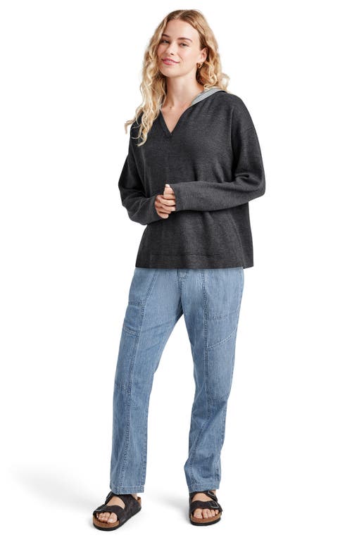 Splendid Sydney Knit Hoodie In Heather Shadow