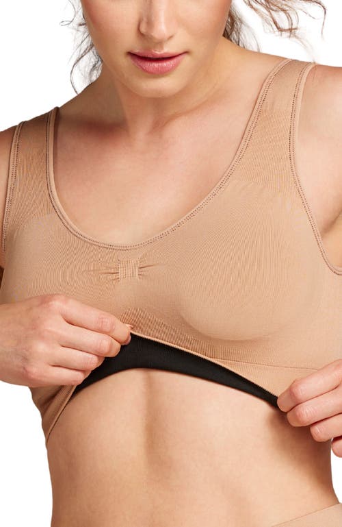 Siella Sculpt Reversible Bra In Black/taupe