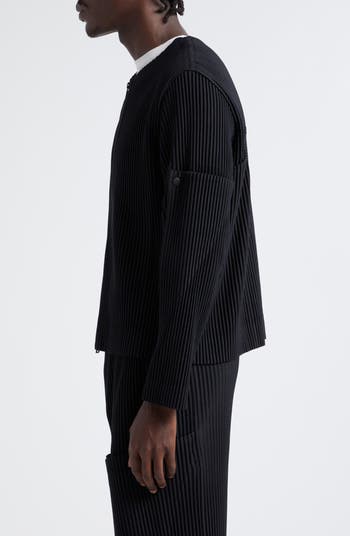 Homme Plissé Issey Miyake Unfold Pleated Zip Cardigan | Nordstrom