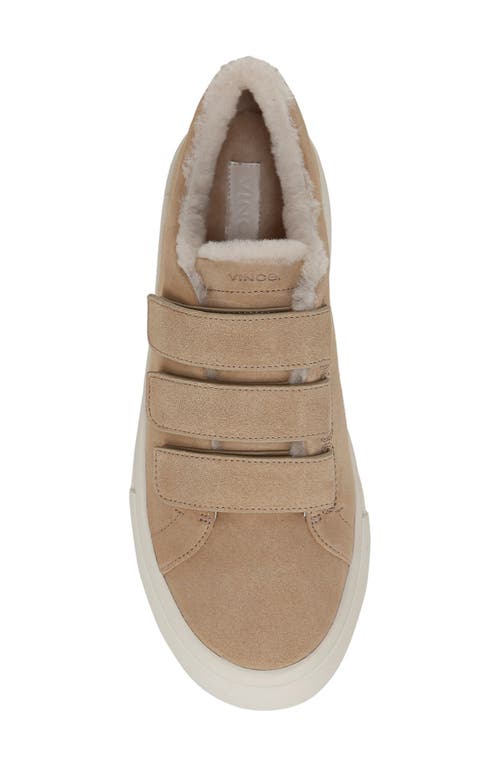 Shop Vince Genuine Shearling Lined Sneaker In Sand