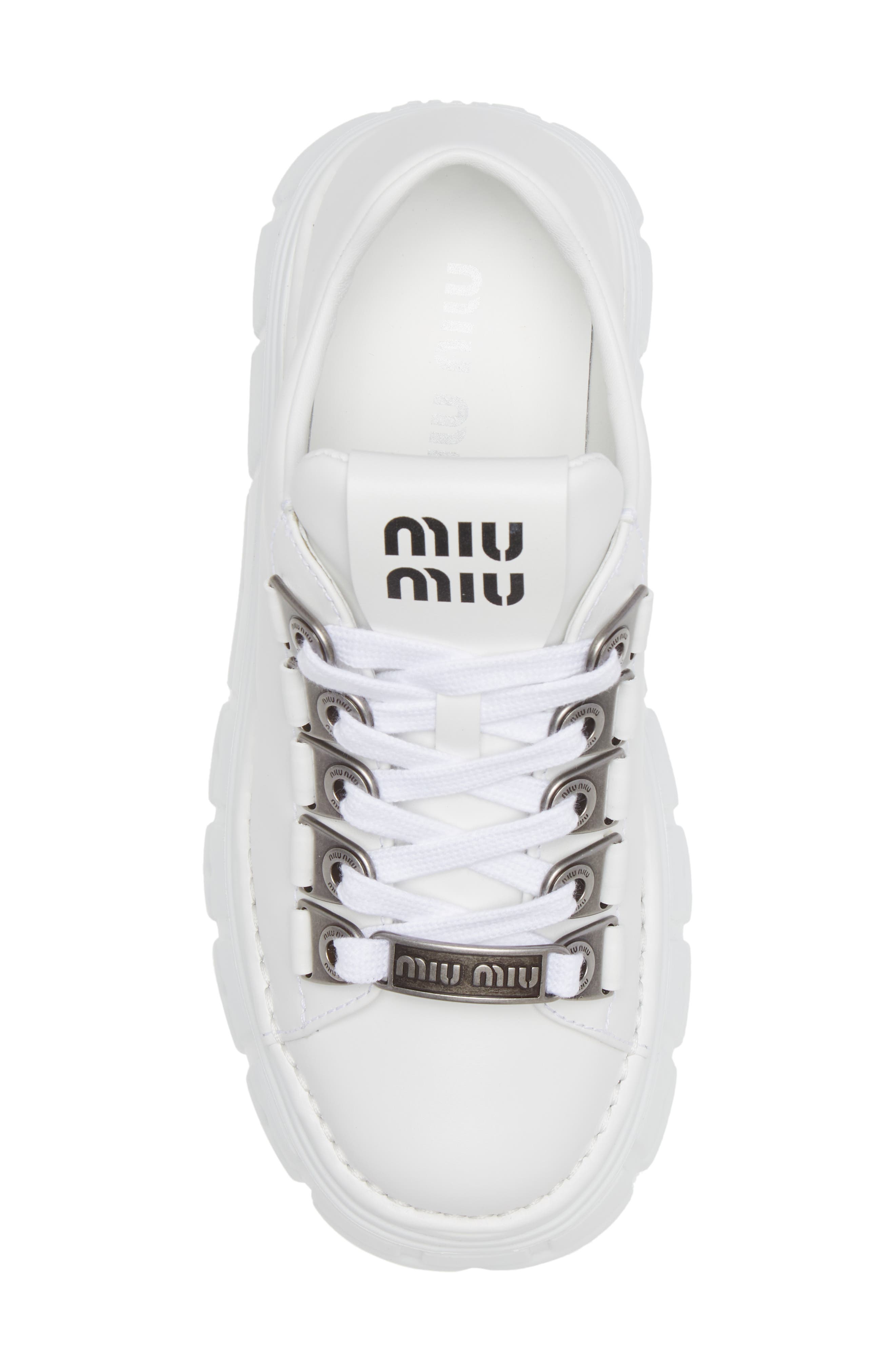 Miu Miu Black Patent Leather Studded Cap Toe Sneakers Size