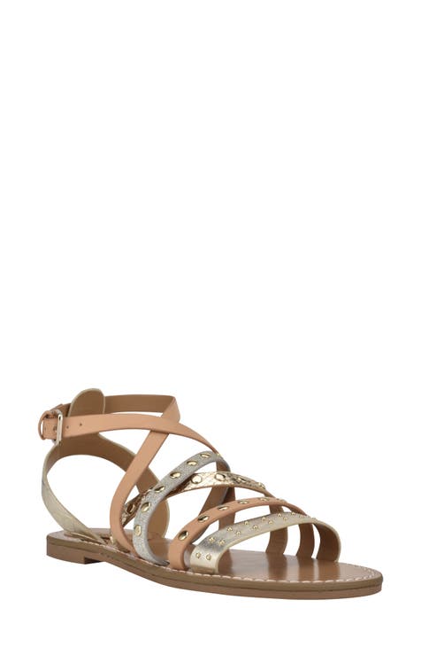 gold strappy sandal | Nordstrom