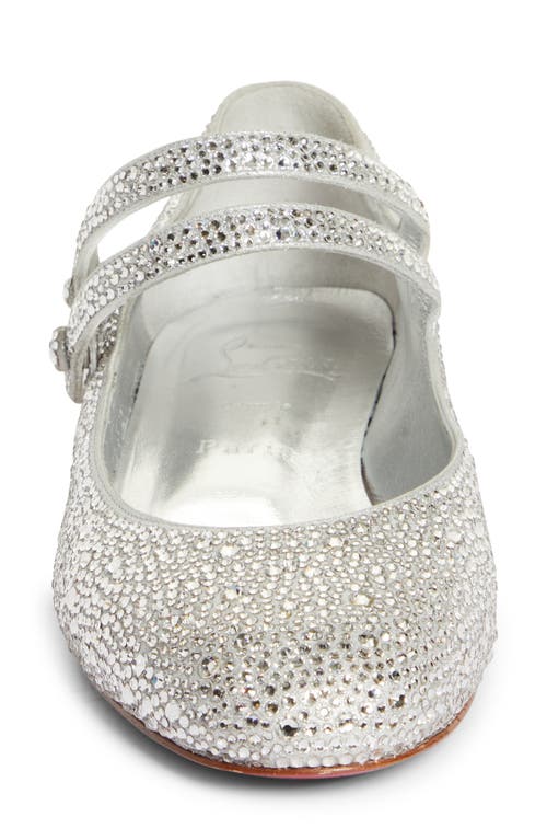 Shop Christian Louboutin Sweet Jane Crystal Embellished Pump In S352 Crystal/lin Silver