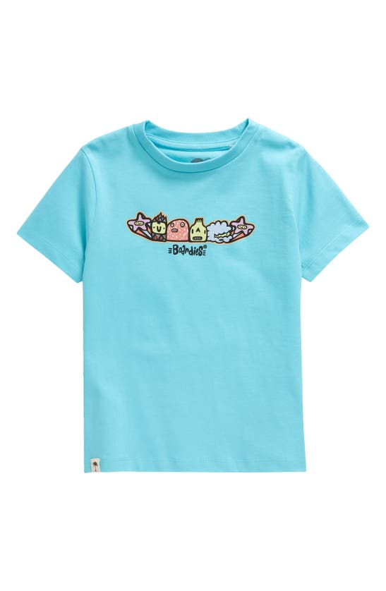 Shop Boardies Kids' Monsters Organic Cotton Graphic T-shirt In Blue