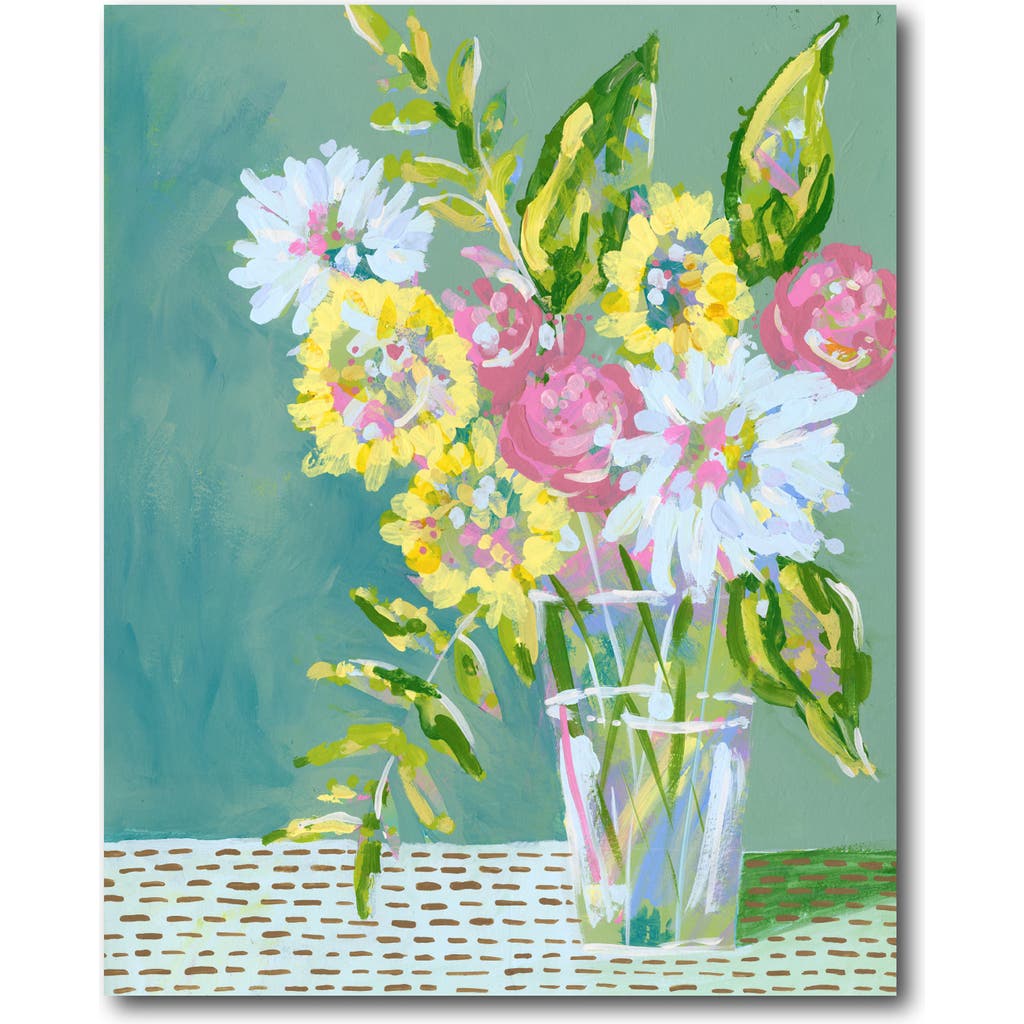Shop Courtside Market Pastel Blossoms Wall Art In Blue/green