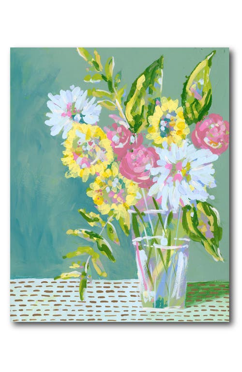 Shop Courtside Market Pastel Blossoms Wall Art In Blue/green