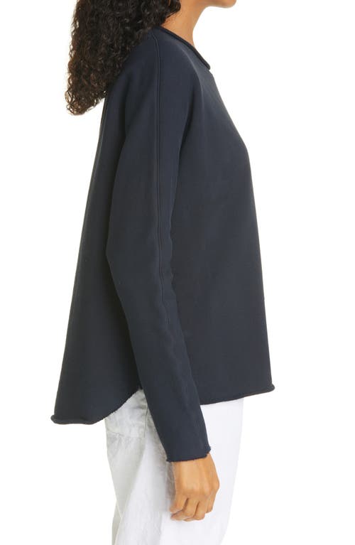 Frank & Eileen Anna Long Sleeve Capelet Sweatshirt In British Royal Navy