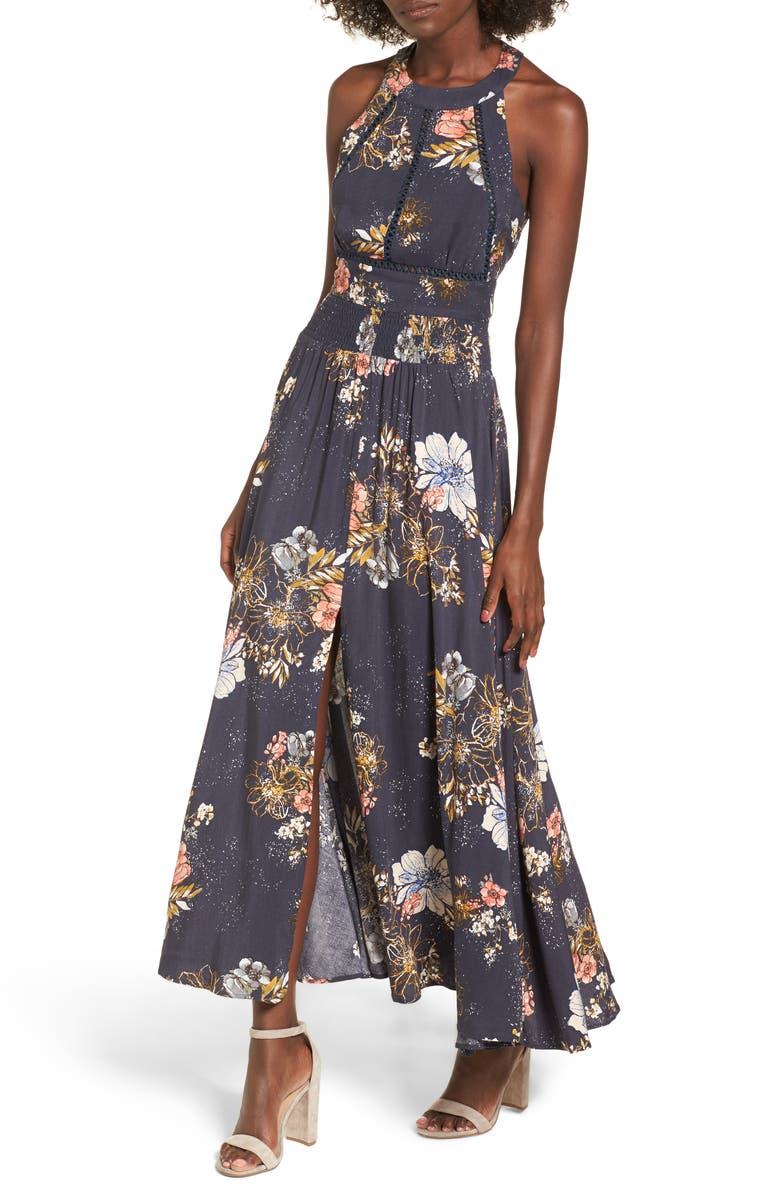 BP. Floral Print Halter Maxi Dress | Nordstrom
