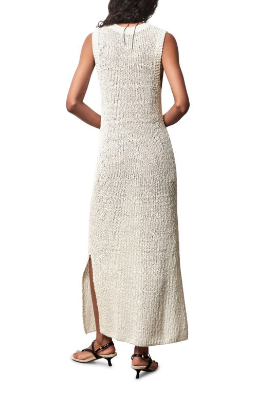 & Other Stories Silk & Cotton Sweater Dress In White Dusty Light