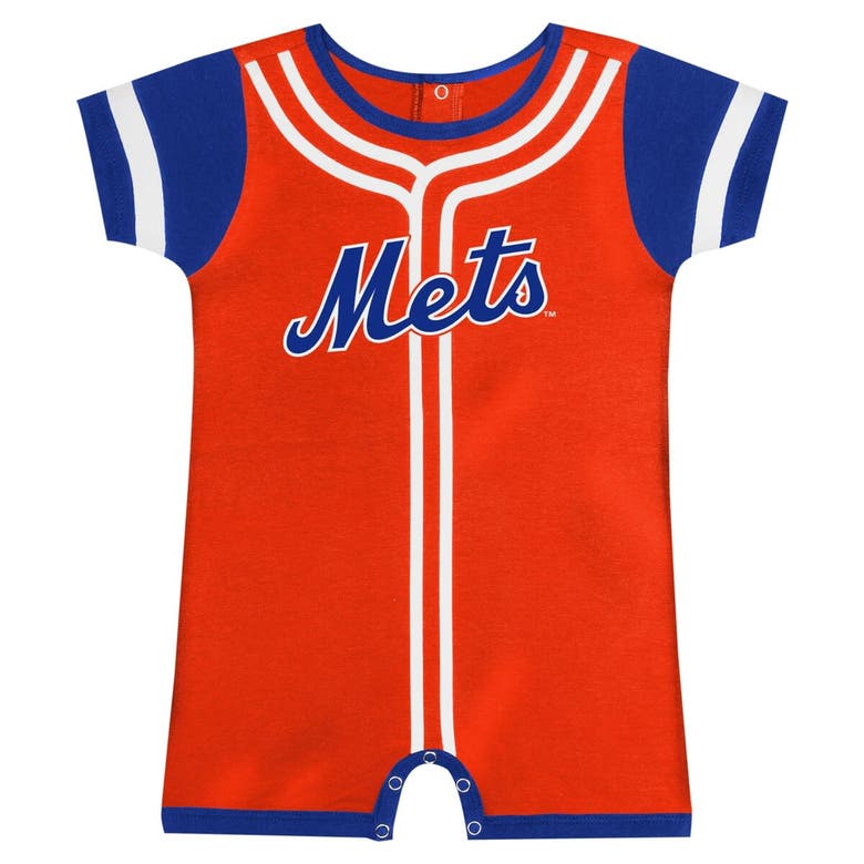 Shop Outerstuff Infant Fanatics Branded Orange New York Mets Fast Pitch Romper