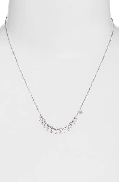 Shop Meira T Diamond Frontal Necklace In White Gold