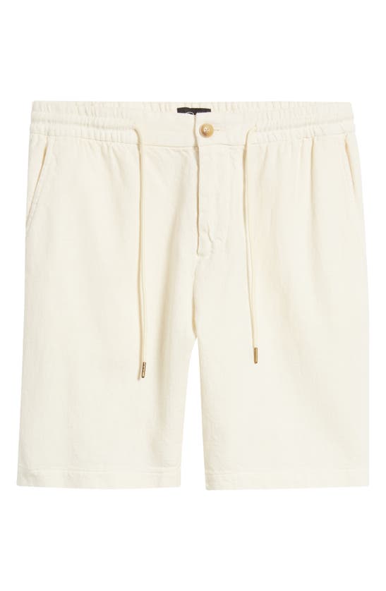 Shop Rails Archer Flat Front Cotton & Linen Shorts In Ecru