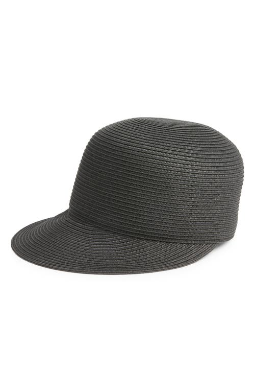 Nordstrom Straw Baseball Cap in Black at Nordstrom