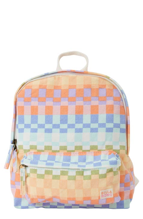 Cotton Candy Pink + Mint Checkered Duffle Bag