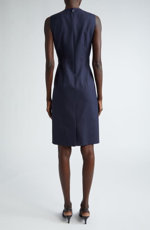 Lafayette 148 New York Stretch Wool V-neck Sheath Dress In Ink