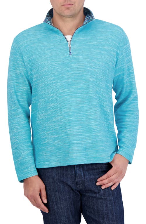 Robert Graham Ledson Space Dye Quarter Zip Top at Nordstrom,