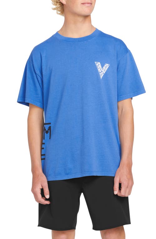 Shop Volcom X Fergus Purcell Fergadelic Oversize Graphic T-shirt In Patriot Blue