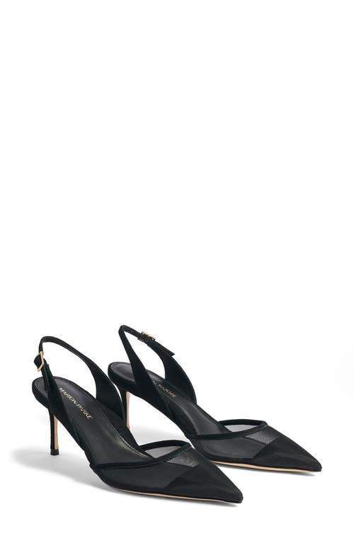 MARION PARKE Classic Slingback Pointed Toe Pump in Black 