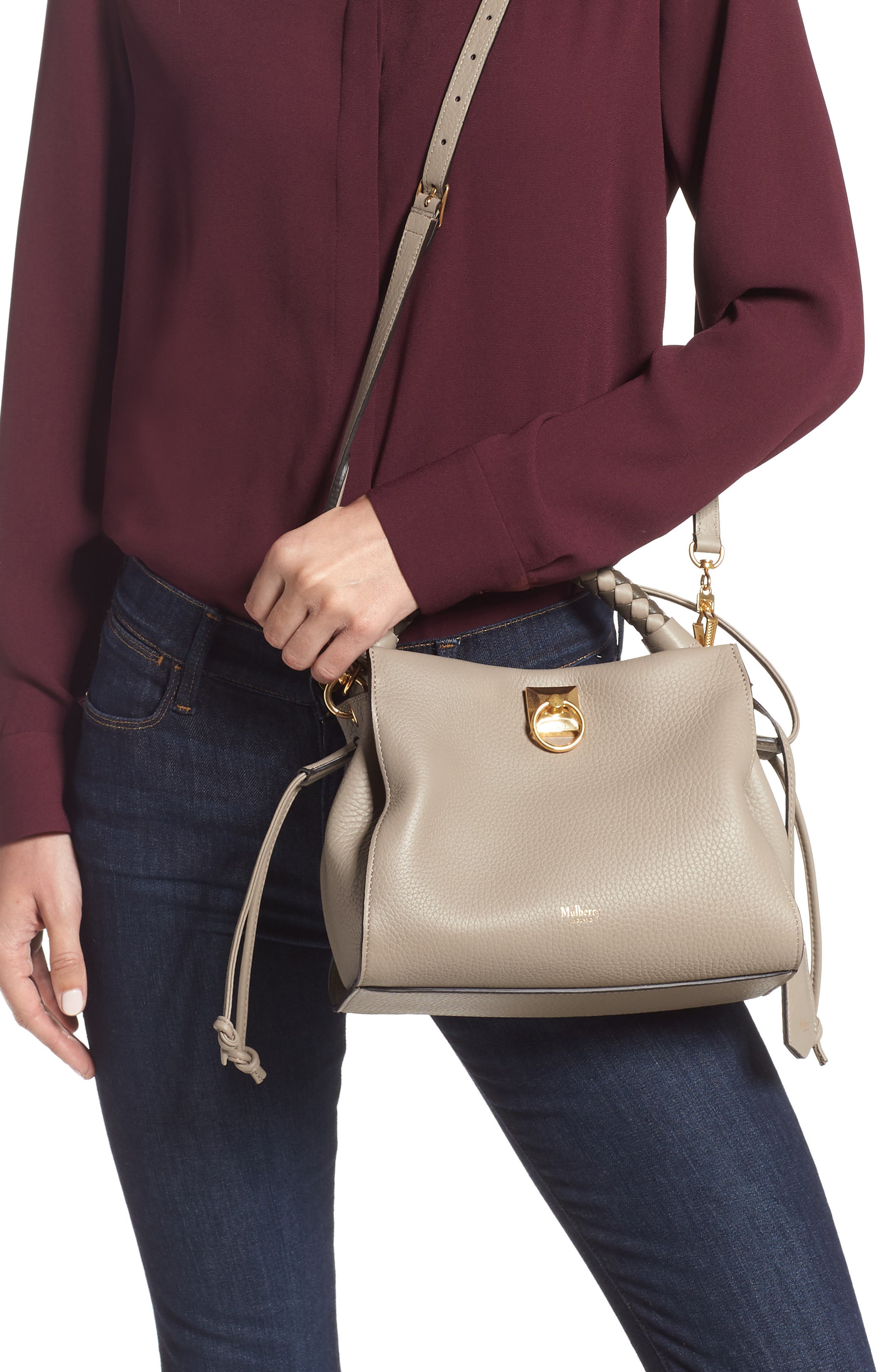 Mulberry Small Iris Leather Top Handle 