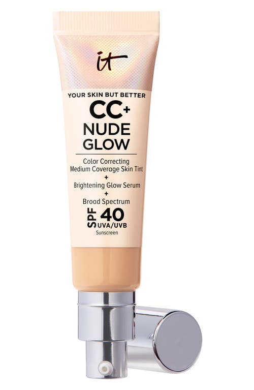 IT Cosmetics CC+ Nude Glow Lightweight Foundation + Glow Serum SPF 40 in Medium