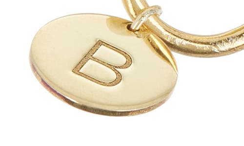 Meshmerise Love Knot Initial Bracelet In Yellow-b