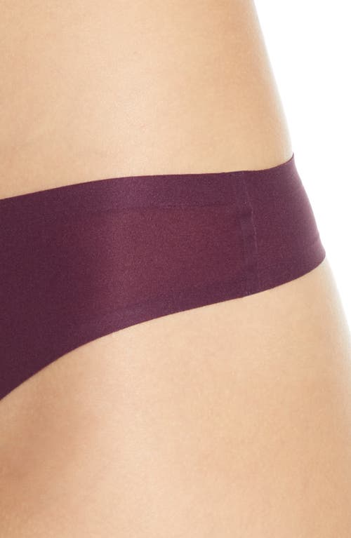 Shop Chantelle Lingerie Soft Stretch Thong In Aubergine Ua