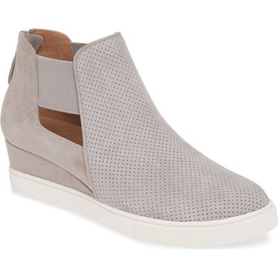 Linea Paolo Amanda Slip-On Wedge Bootie, Grey