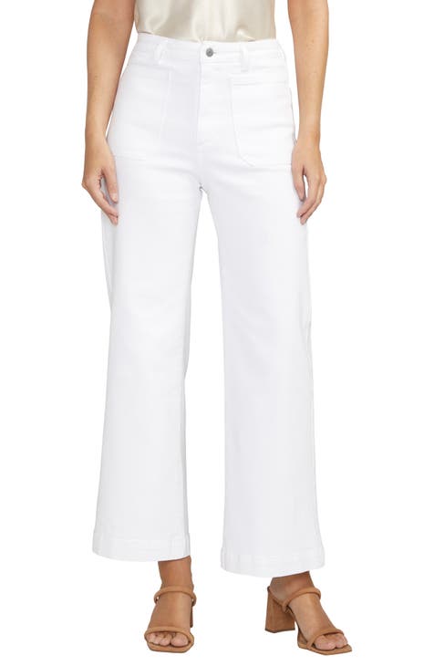  SDCVRE straight trousers New White Jeans Women Wide