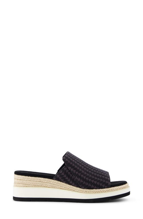 Shop Toms Margo Espadrille Wedge Slide Sandal In Black