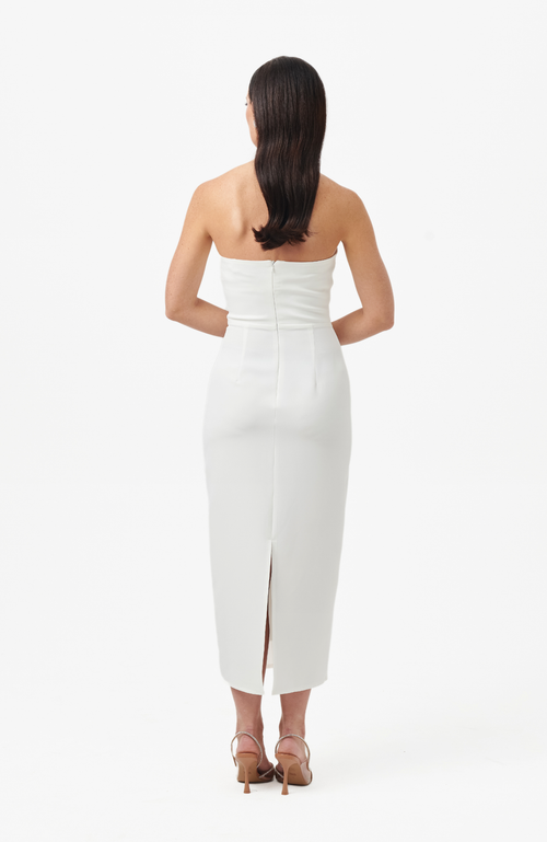 Shop Nanas Nana's Barbi Midi Dress In Ecru