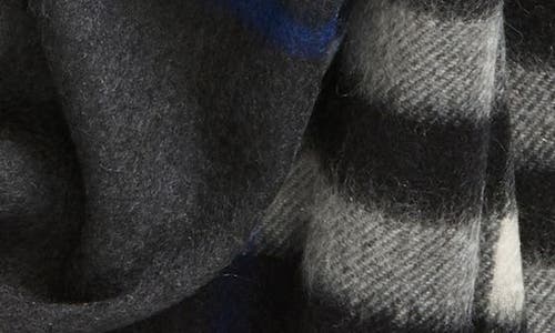 Burberry Giant Icon Check Cashmere Scarf In Dark Charcoal