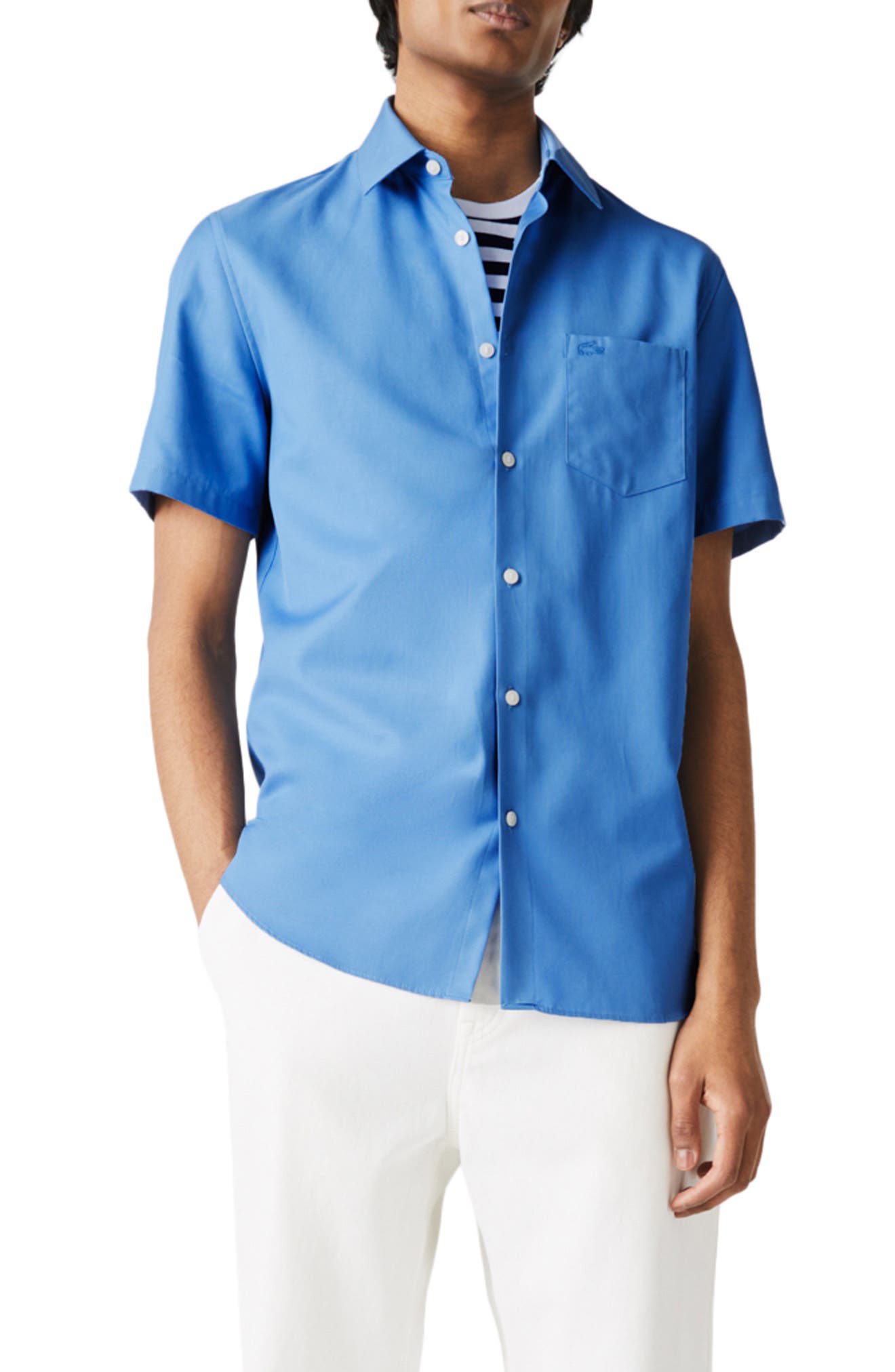 mens lacoste short sleeve shirts