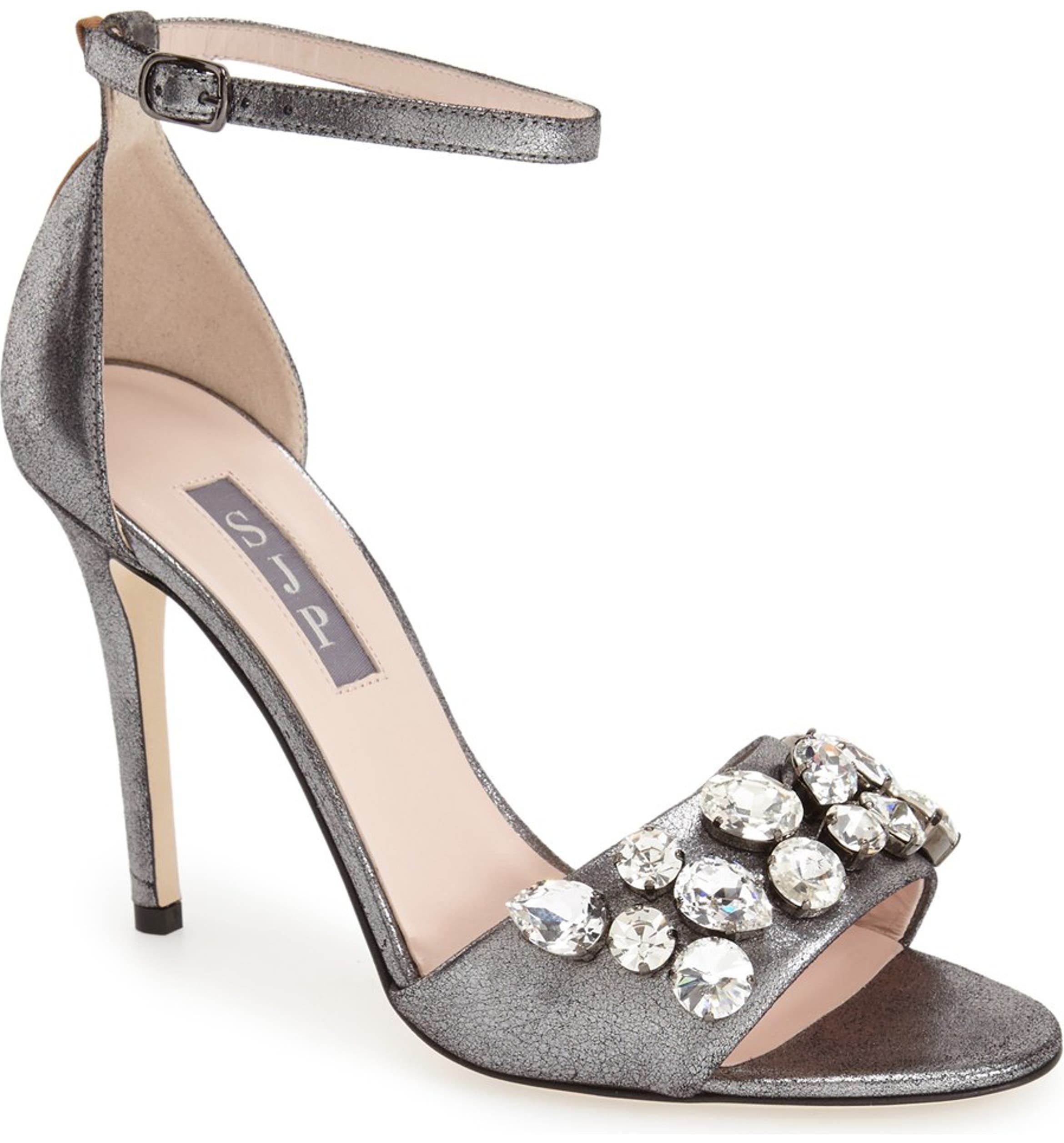 SJP 'Pandemonium' Crystal Embellished Ankle Strap Sandal (Women ...