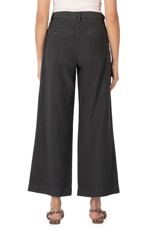 Shop Kut From The Kloth High Rise Crop Wide Leg Pants In Charcoal