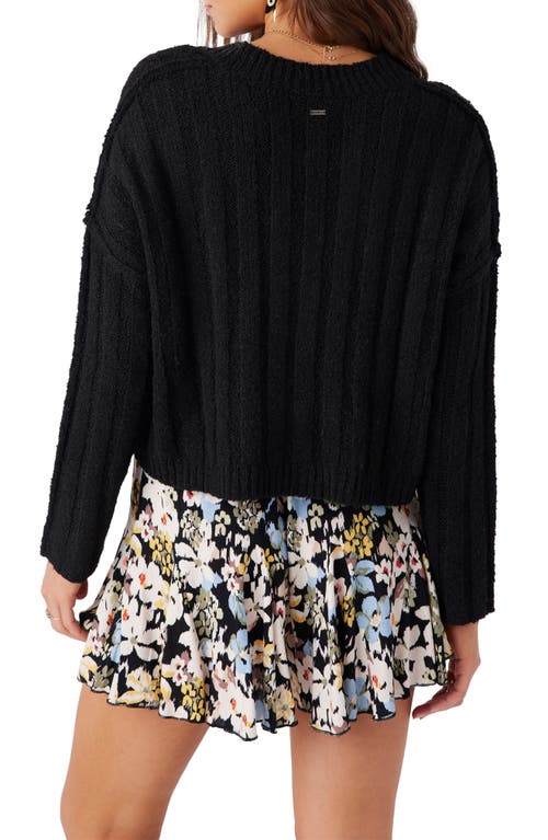 Shop O'neill Ferris Button Front Cardigan In Black