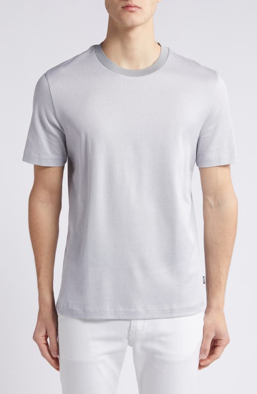 Shop Hugo Boss Boss Tiburt Ringer Cotton T-shirt In Silver