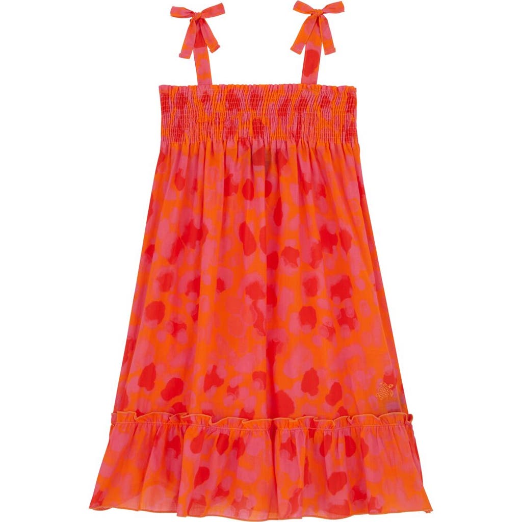 Vilebrequin New Leopard Organic-cotton Dress In Abricot