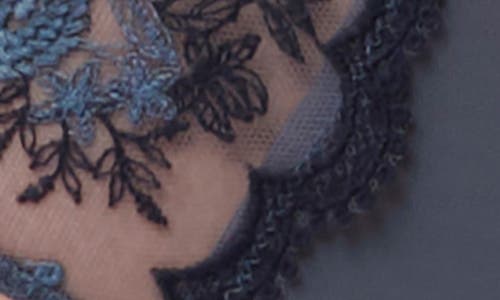 Simone Perele Intrigue Floral Embroidered Briefs In Cinder Blue